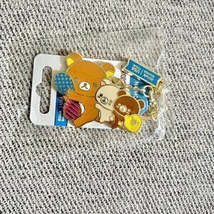 Rilakkuma 20th Anniversary USA Tour Group Enamel Keychain NWT